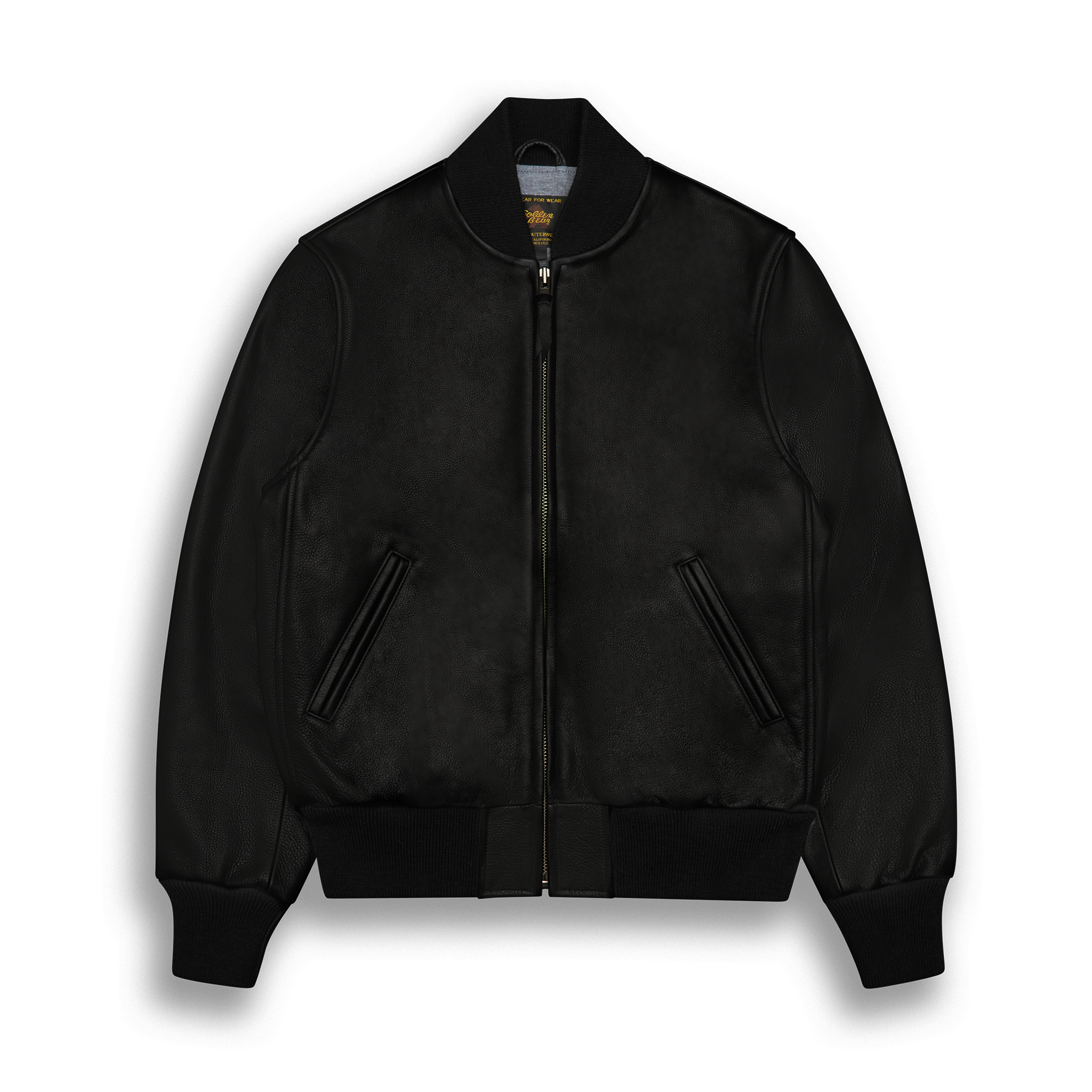 THE ASHBURY - Black Leather Classic Fit - Golden Bear Sportswear 