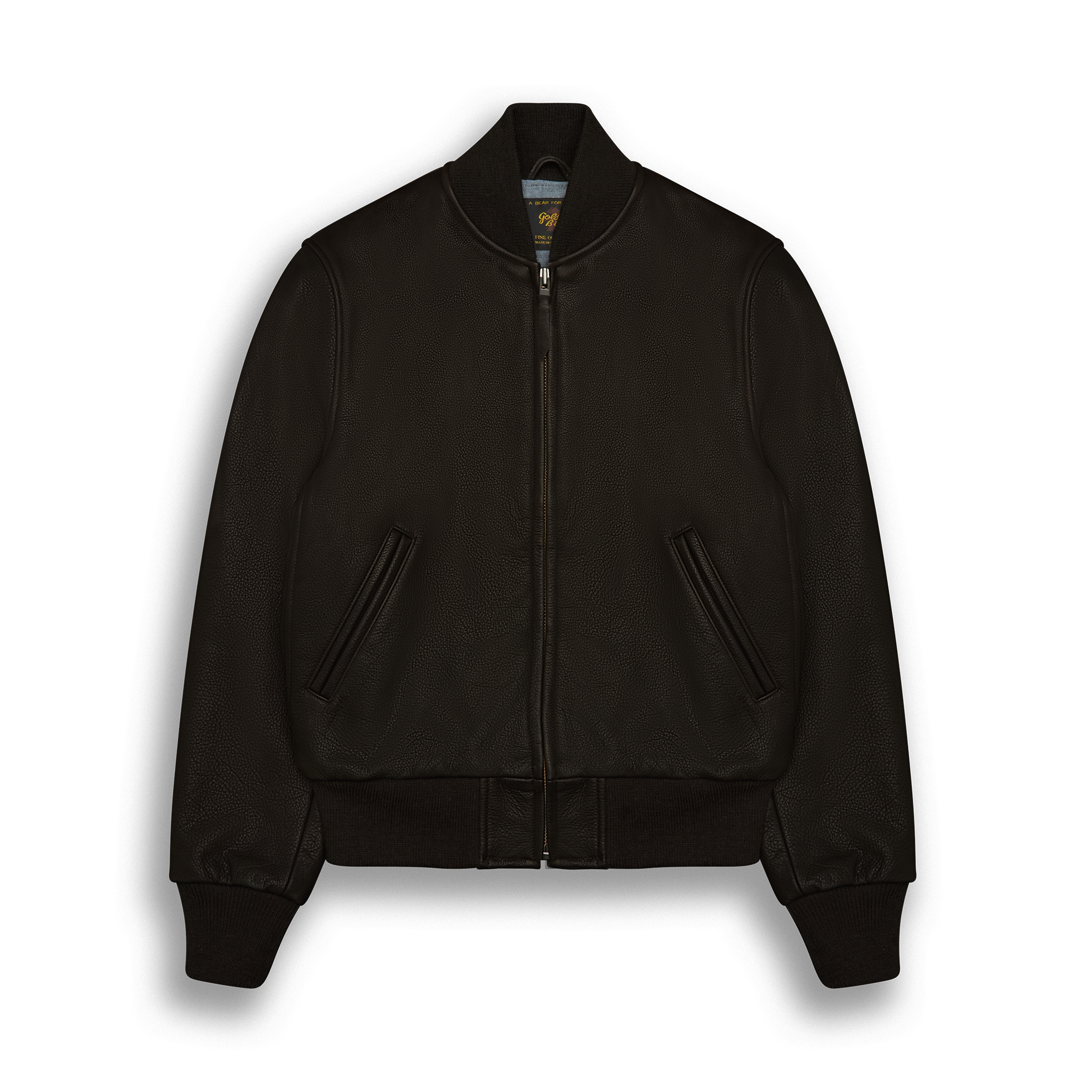 THE ASHBURY - Dark Brown Leather Contemporary Fit - Golden Bear Sportswear 
