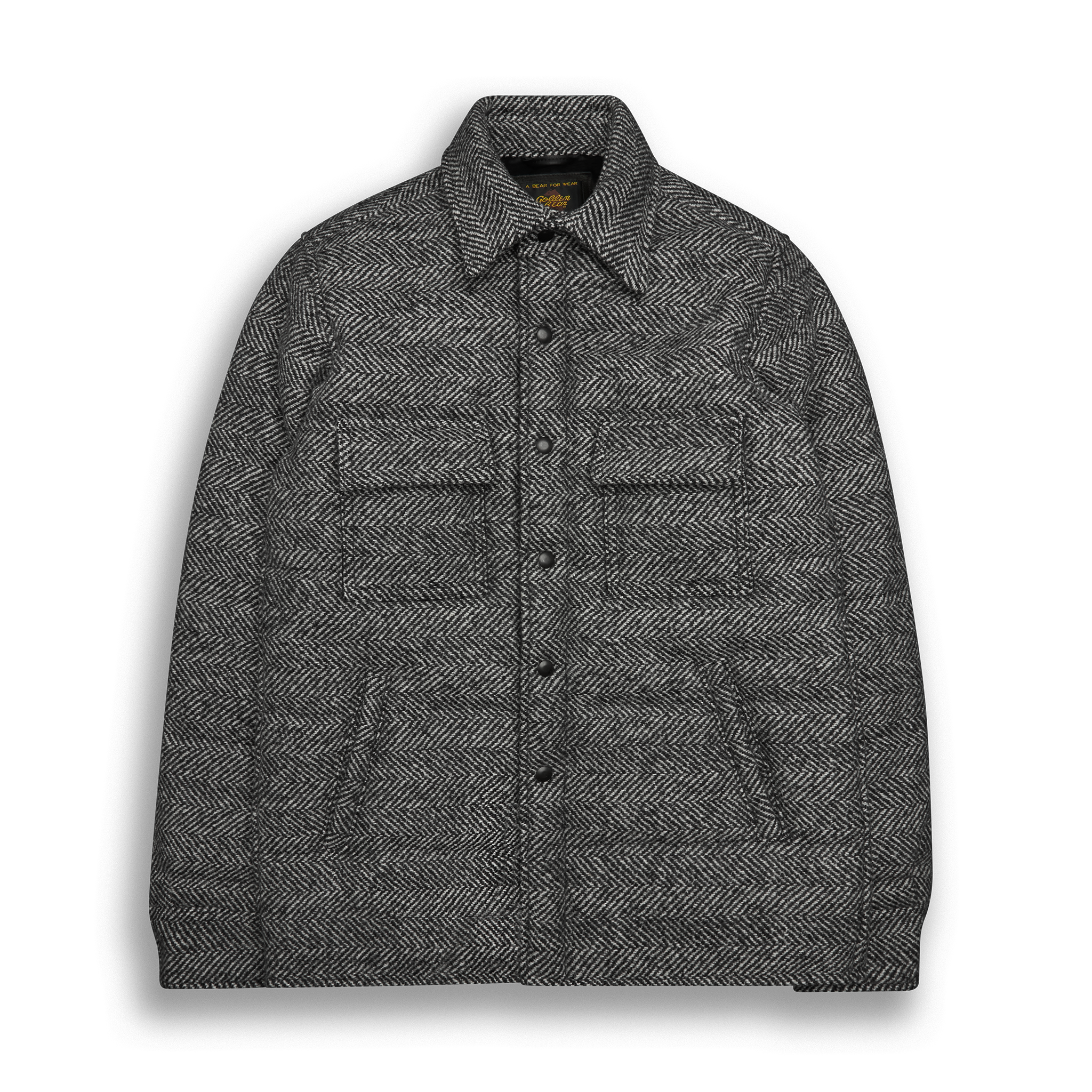 Cream Quilted Herringbone Wool Contemporary Fit - Golden Bear Sportswear 
