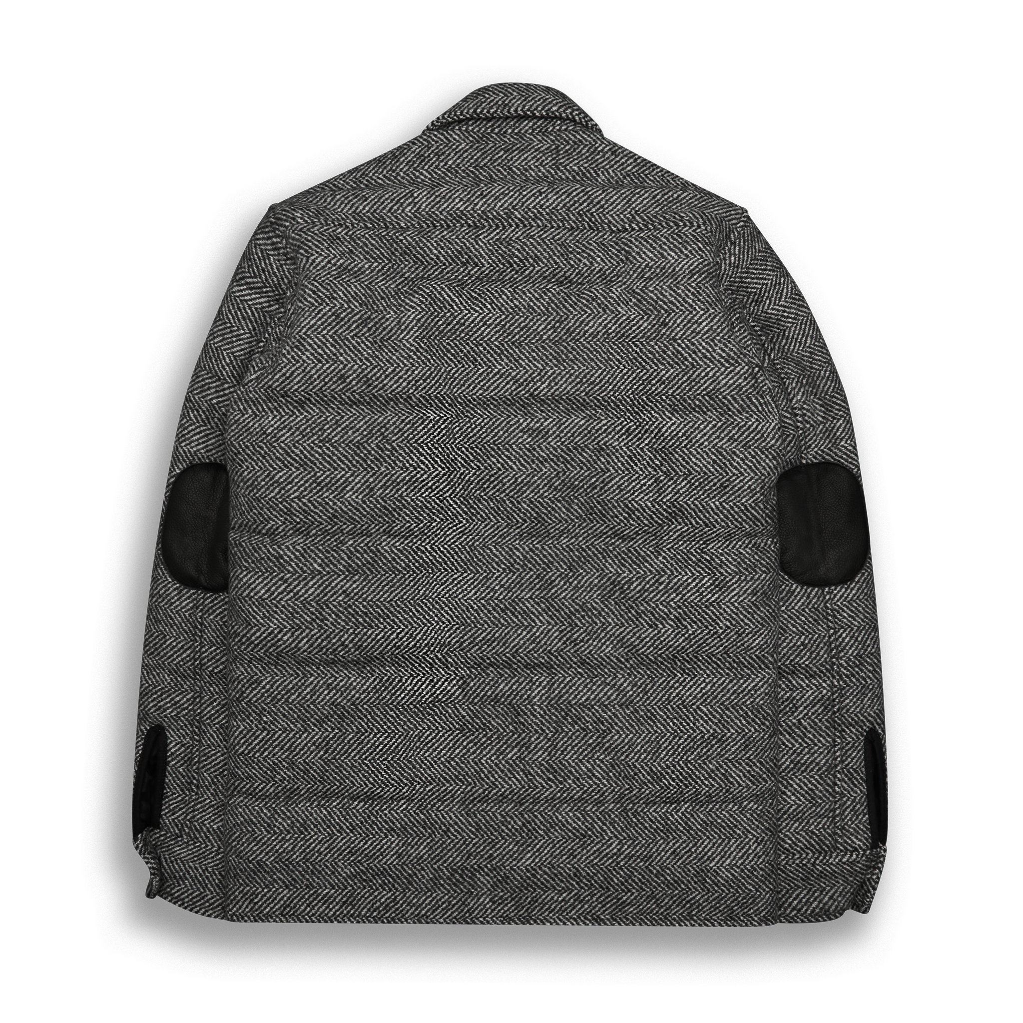 Cream Quilted Herringbone Wool Contemporary Fit - Golden Bear Sportswear 