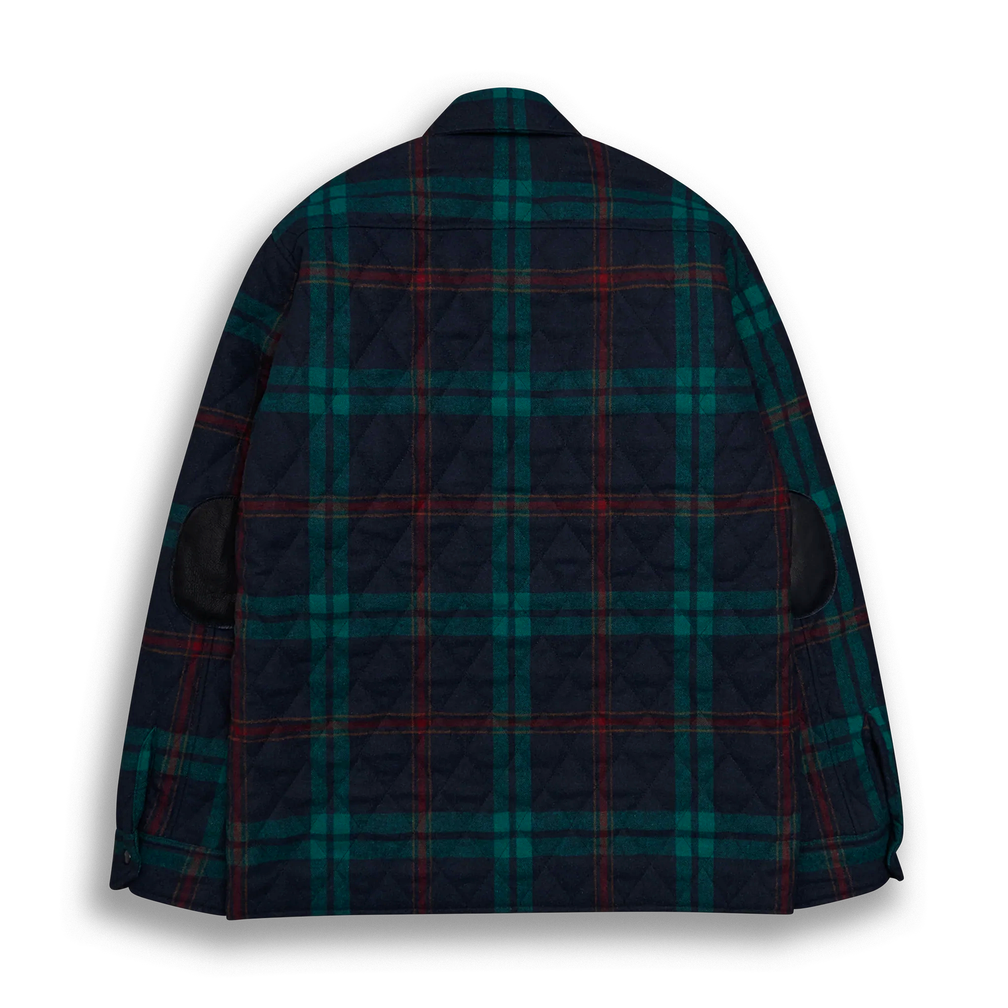 Green Quilted Plaid Wool Contemporary Fit - Golden Bear Sportswear 